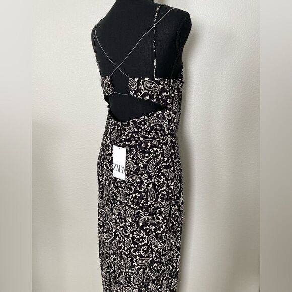NWT Zara Chain Strap Midi Dress - Picture 14 of 16